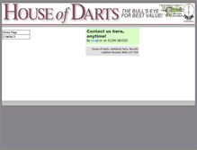 Tablet Screenshot of houseofdarts.co.uk